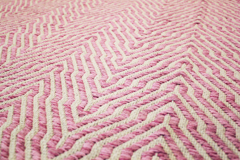 Baumwollteppich Clyde 437 Pink Makro
