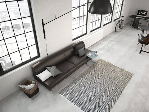 Baumwollteppich Clyde 537 Grau Ambiente