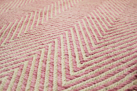 Baumwollteppich Clyde 537 Pink Makro