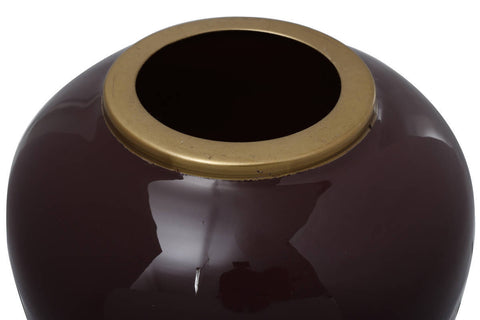 Deko-Vase Vase Rokoko 287 Bordeaux / Gold Makro