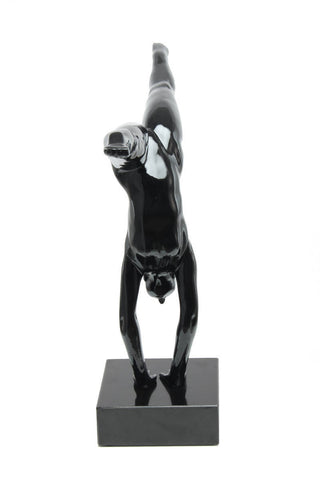 Dekofigur Athlet Skulptur Athletico 147 Schwarz Draufsicht