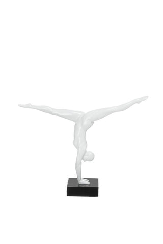 Dekofigur Athlet Skulptur Athletico 147 Weiß Draufsicht