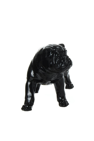 Dekofigur Bulldogge Skulptur BulldogArt 48-J Schwarz Draufsicht