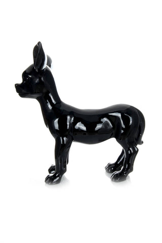 Dekofigur Chihuahua Skulptur DogArt 147 Schwarz Draufsicht