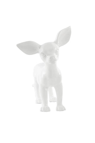 Dekofigur Chihuahua Skulptur DogArt 147 Weiß Draufsicht