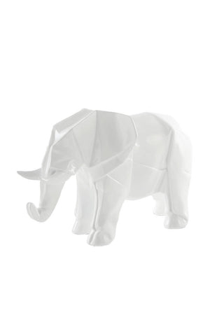 Dekofigur Elefant Skulptur Elephio 147 Weiß Draufsicht