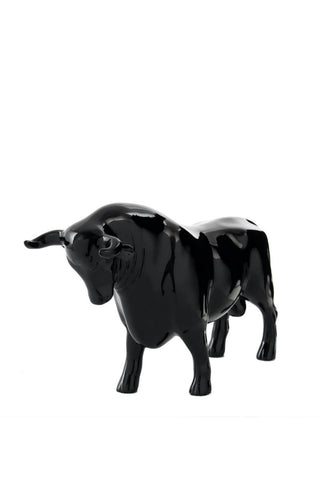Dekofigur Stier Skulptur Toro 137 Schwarz Draufsicht