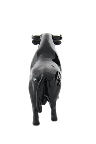 Dekofigur Stier Skulptur Toro 137 Schwarz Draufsicht