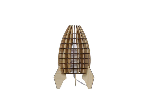Design-Lampe aus Naturholz Tischlampe Abiel Holz Draufsicht