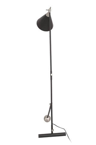 Design-Stehleuchte Stehlampe Caline 237 Schwarz / Silber Draufsicht