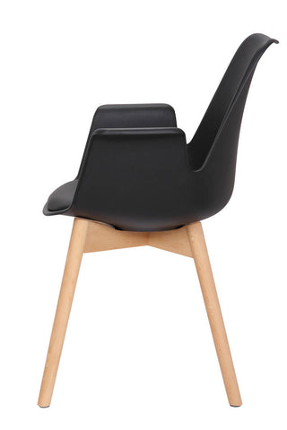 Design-Stuhl - 2er-Set Stuhl Jacob 137 2er-Set Schwarz Draufsicht