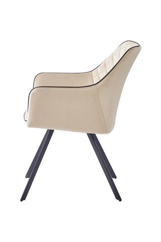 Design-Stuhl Stuhl Ambra 137 Beige Draufsicht