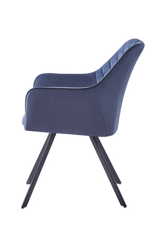 Design-Stuhl Stuhl Ambra 137 Dunkelblau Draufsicht