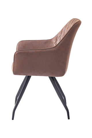 Design-Stuhl Stuhl Ambra 237 Dunkelbraun Draufsicht
