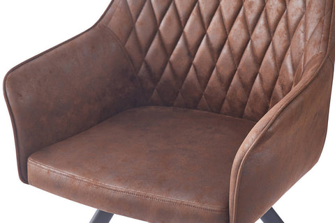 Design-Stuhl Stuhl Ambra 237 Dunkelbraun Makro