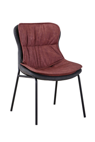 Design-Stuhl Stuhl Brody 237 Marone / Grau Draufsicht