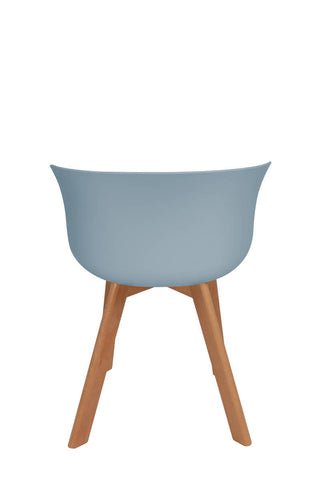 Design-Stuhl Stuhl Diego 137 4er-Set Graublau Draufsicht