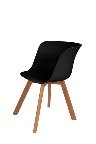 Design-Stuhl Stuhl Diego 137 4er-Set Schwarz Draufsicht