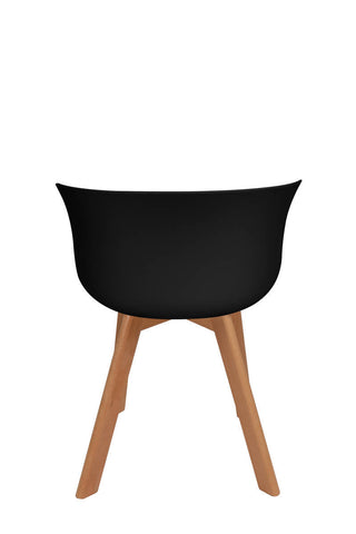 Design-Stuhl Stuhl Diego 137 4er-Set Schwarz Draufsicht
