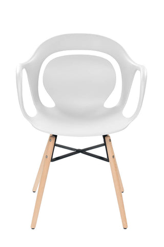 Design-Stuhl Stuhl René 137 4er-Set Weiß Draufsicht