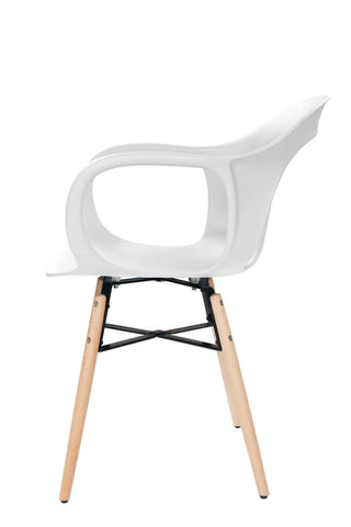 Design-Stuhl Stuhl René 137 4er-Set Weiß Draufsicht