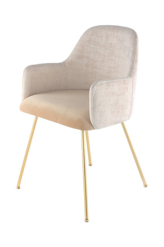 Design-Stuhl Stuhl Roger 537 Elfenbein / Beige Draufsicht