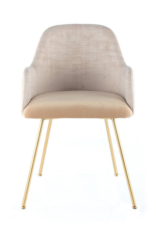 Design-Stuhl Stuhl Roger 537 Elfenbein / Beige Draufsicht
