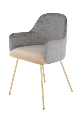 Design-Stuhl Stuhl Roger 537 Grau / Beige Draufsicht