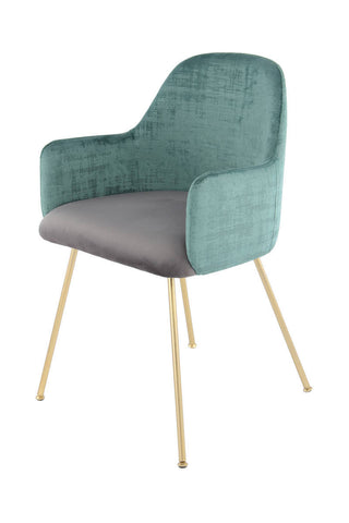 Design-Stuhl Stuhl Roger 537 Grün / Grau Draufsicht