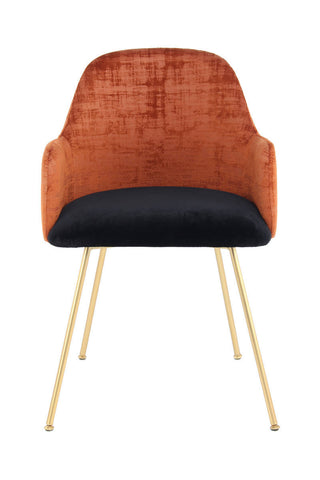 Design-Stuhl Stuhl Roger 537 Terra / Braun / Schwarz Draufsicht