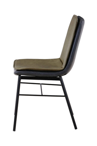 Design-Stühle 2er-Set  Stuhl Brody 137 2er-Set Grün / Dunkelgrau Draufsicht