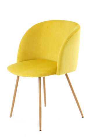 Design-Stühle, 2er-Set Stuhl Maurice 137 2er-Set Gelb Draufsicht