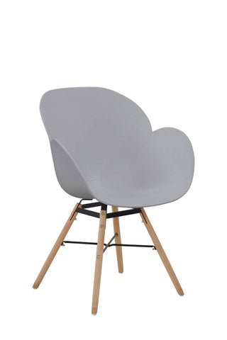Design-Stühle, 2er-Set Stuhl Pauline 137 2er-Set Grau Draufsicht