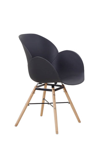 Design-Stühle, 2er-Set Stuhl Pauline 137 2er-Set Schwarz Draufsicht