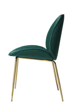 Design-Stühle, 2er-Set  Stuhl Vincent 137 2er-Set Grün / Messing Draufsicht