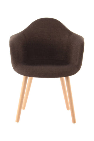 Design-Stühle im Set Stuhl Kiano 437 2er-Set Braun Draufsicht