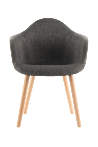 Design-Stühle im Set Stuhl Kiano 437 2er-Set Dunkeltaupe Draufsicht