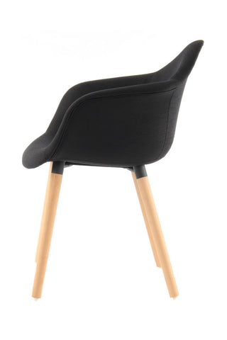 Design-Stühle im Set Stuhl Kiano 437 2er-Set Schwarz Draufsicht