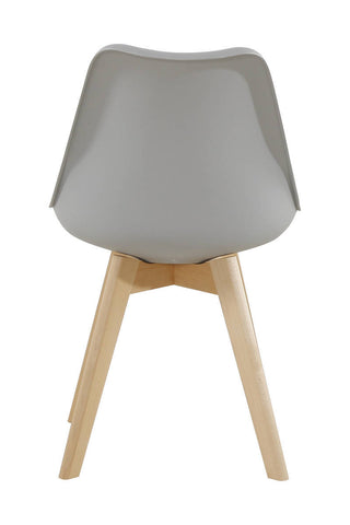 Design-Stühle mit Sitzkissen, 2er-Set Stuhl Maya 137 2er-Set Grau Draufsicht