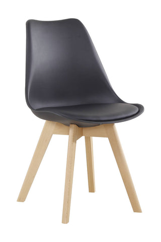 Design-Stühle mit Sitzkissen, 2er-Set Stuhl Maya 137 2er-Set Schwarz Draufsicht