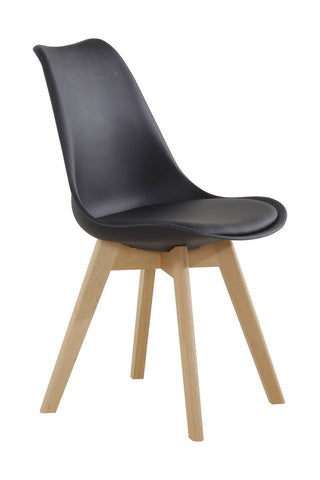 Design-Stühle mit Sitzkissen, 2er-Set Stuhl Maya 137 2er-Set Schwarz Draufsicht