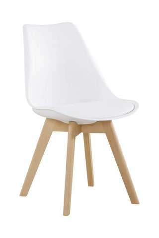 Design-Stühle mit Sitzkissen, 2er-Set Stuhl Maya 137 2er-Set Weiß Draufsicht