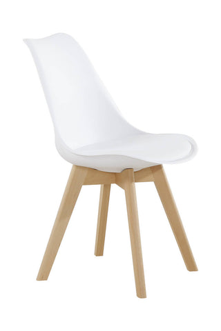 Design-Stühle mit Sitzkissen, 2er-Set Stuhl Maya 137 2er-Set Weiß Draufsicht