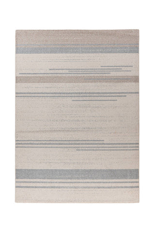 Design-Teppich mit auffälliger Musterung Gayle 137 Creme / Blau Draufsicht