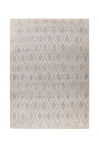 Design-Teppich mit auffälliger Musterung Gayle 437 Beige / Blau Draufsicht
