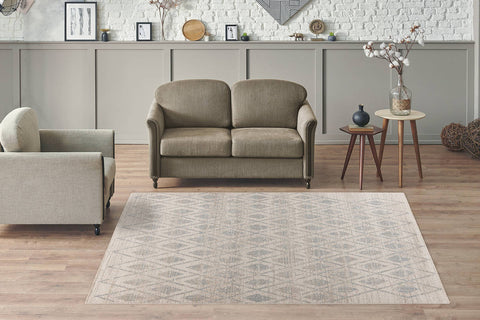 Design-Teppich mit auffälliger Musterung Gayle 437 Beige / Blau Ambiente