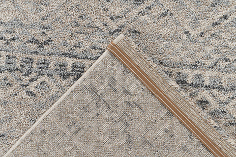 Design-Teppich mit auffälliger Musterung Gayle 537 Beige / Blau Makro