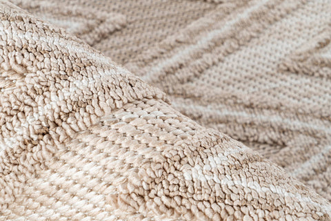 Design-Teppich mit auffälliger Musterung Isara 237 Beige Makro