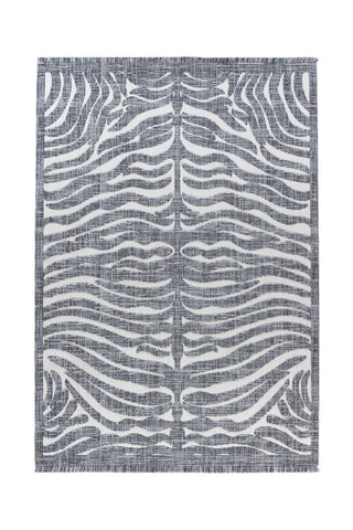 Design-Teppich mit auffälliger Musterung Isara 337 Grau Draufsicht