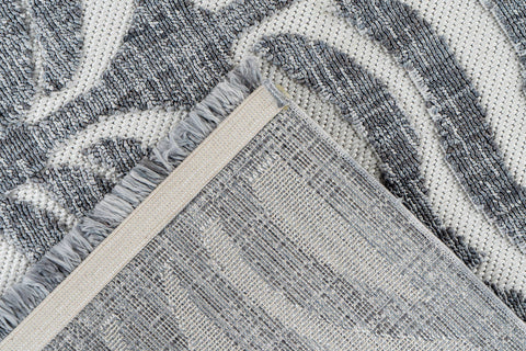 Design-Teppich mit auffälliger Musterung Isara 337 Grau Makro